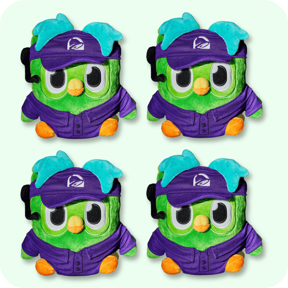Taco Bell Duolingo Plush 4PCS Taco Bell Duolingo Plush 4PCS
